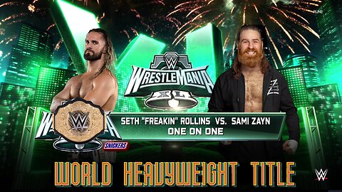 WWE 2k25 Seth Rollins vs Sami Zyan - WorldHeavyweightTitle