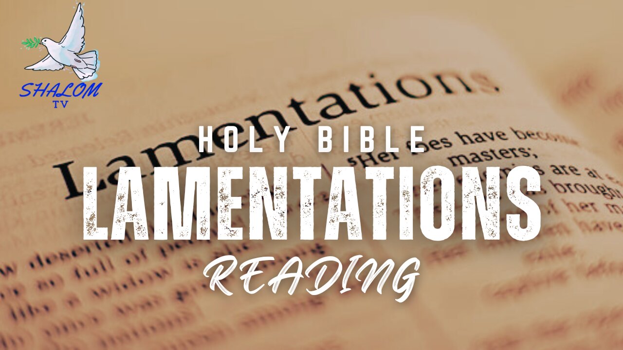 Complete Reading Of Book of 'LAMENTATIONS' (NIV) | HOLY BIBLE