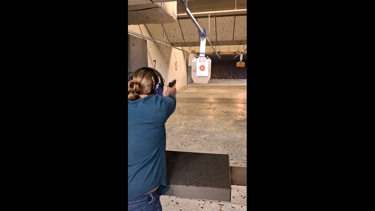 Lady and her 45acp at the range