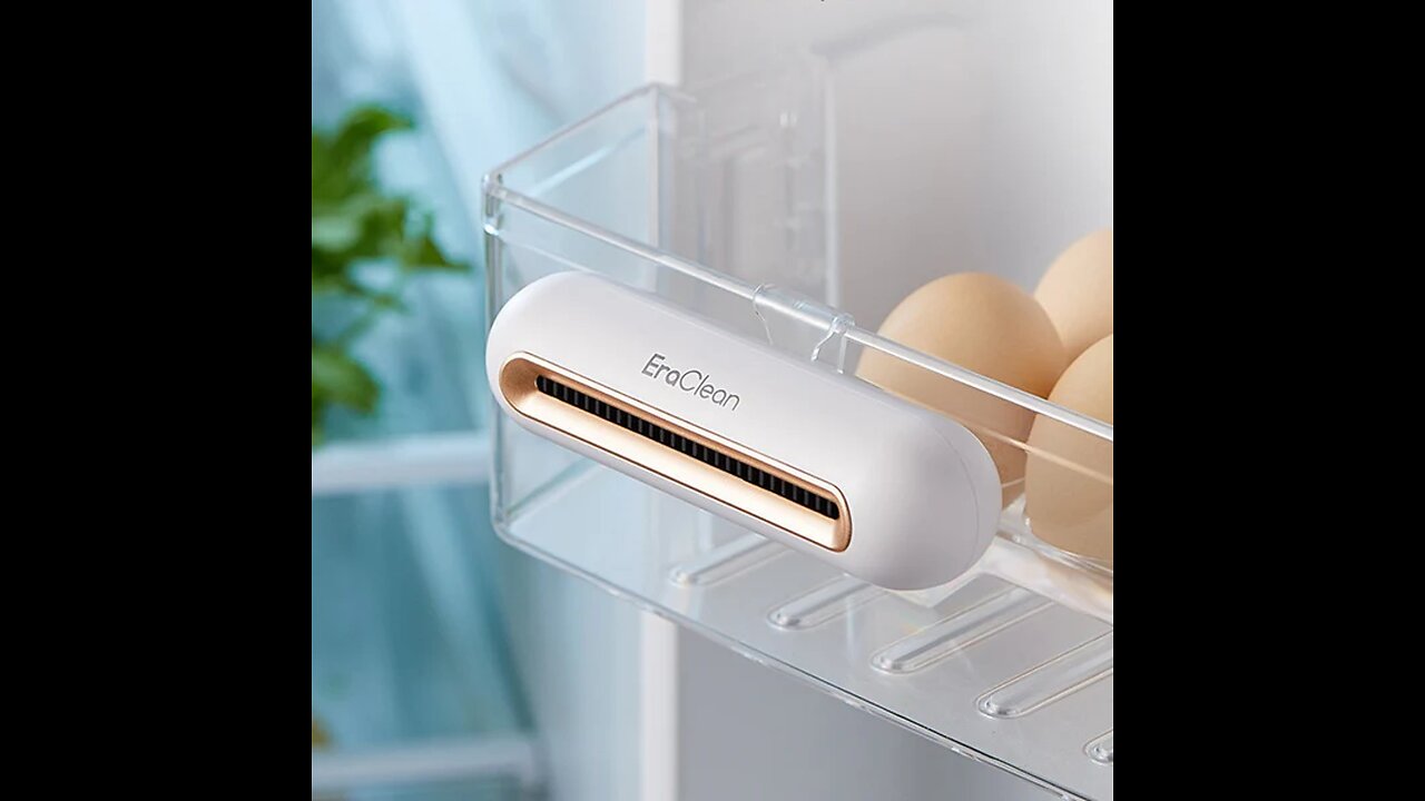 Rechargeable Compact Refrigerator Odor Eliminator Air Purifier, for Fridge, Room, Closet & Drawer