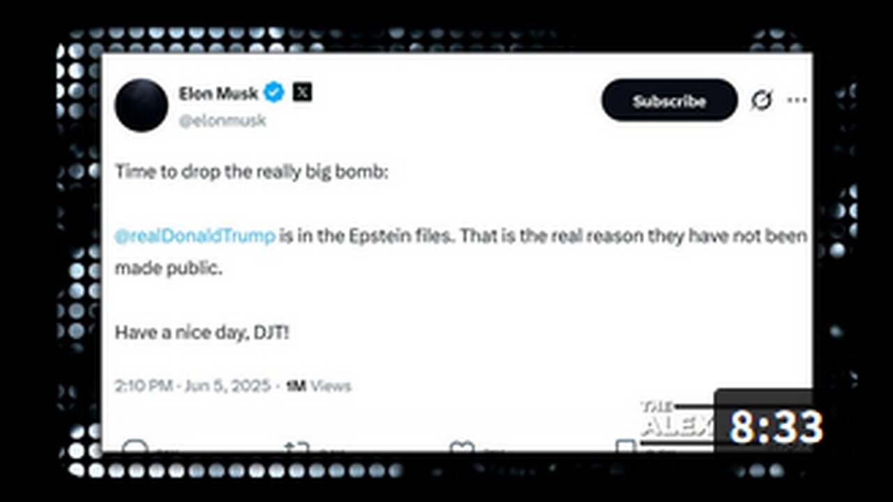 BOMBSHELL UPDATE: Elon Musk Says Trump Is In The Epstein Files, thats why he wont release the list