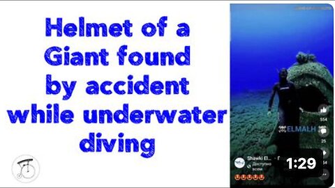 "Giant's Helmet Discovered Accidentally During Underwater Dive"