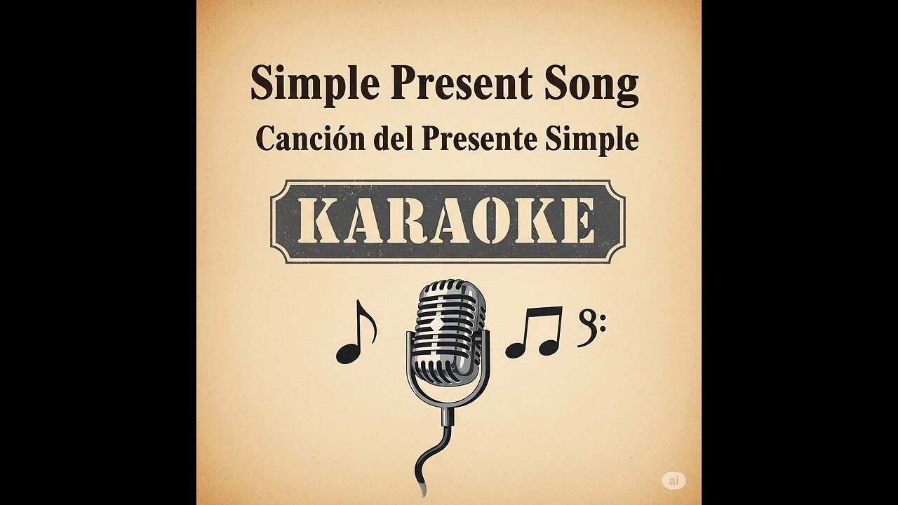 🎤 Simple Present Song – Negative Sentences | Karaoke Bilingüe (IA)