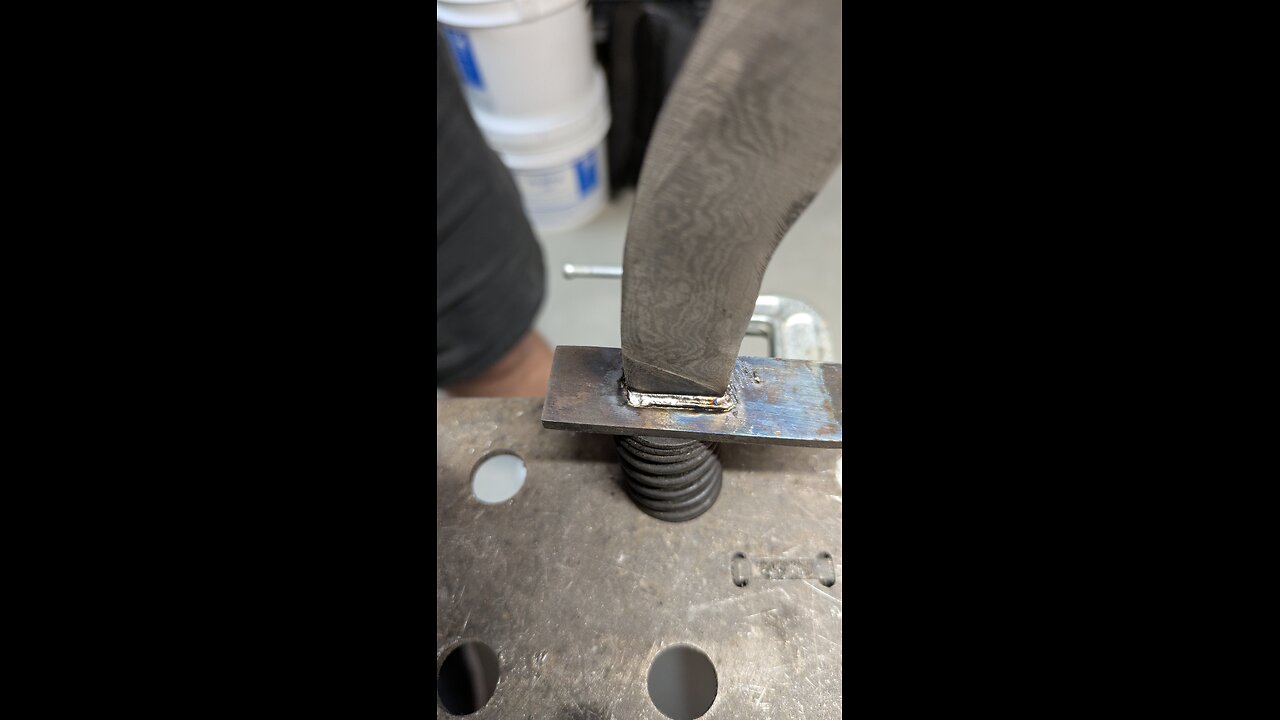 how to laser weld a guard onto a blade