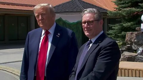 President Trump Participates in a Pull Aside with the Prime Minister of the UK