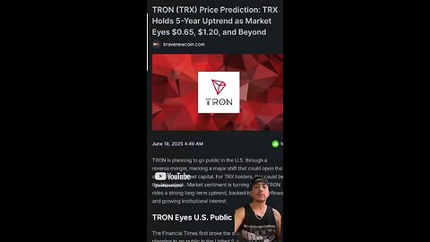 Tron Trx Crypto token Big news 2025 !