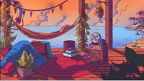 lofi chill beats — rainy beach vibes for relaxation, study & sleep 🌧️🏖️