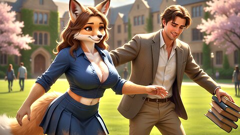 Fox-Girl Graphic Design Student Keeps Drawing Me in Her Sketchbook