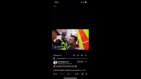 Racial hatred in UK : police arresting protester in Epping