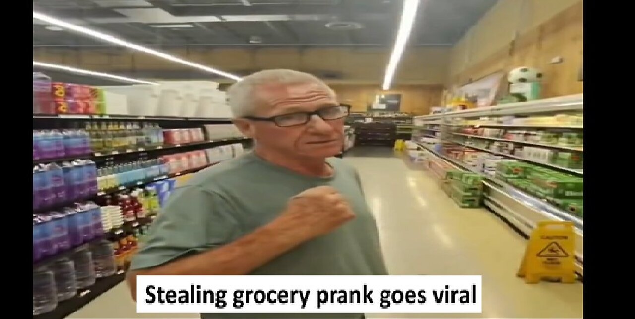 Stealing grocery prank goes viral