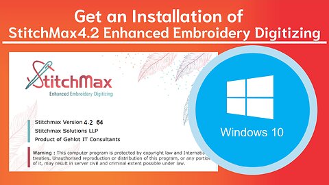 StitchMax4.2 Enhanced Embroidery Digitizing - Windows 10