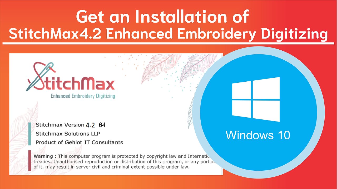 StitchMax4.2 Enhanced Embroidery Digitizing - Windows 10