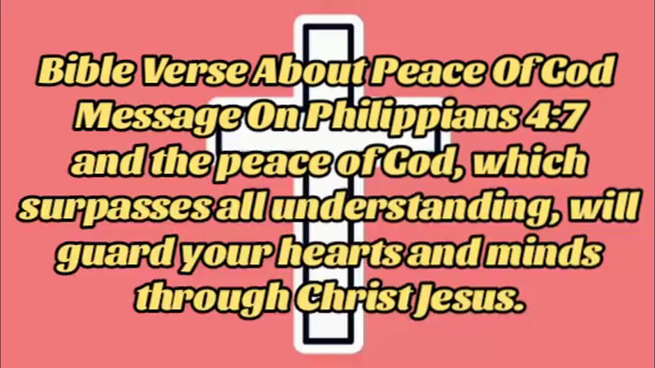 God's peace that surpasses understanding - message from God - God's grace - power of God