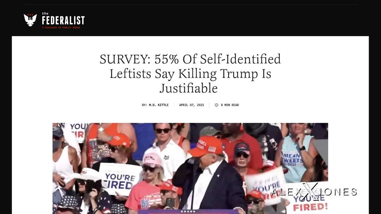 TRUMP ASSASSINATION SCENARIOS: With Polls Showing 55% Of Democrats Supporting Trump's Murder