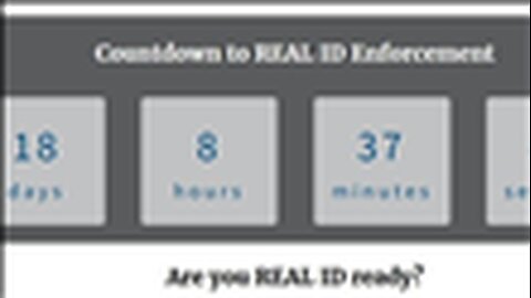 "Understanding the REAL ID Act: New World Order Commencing - Are We Prepared?"