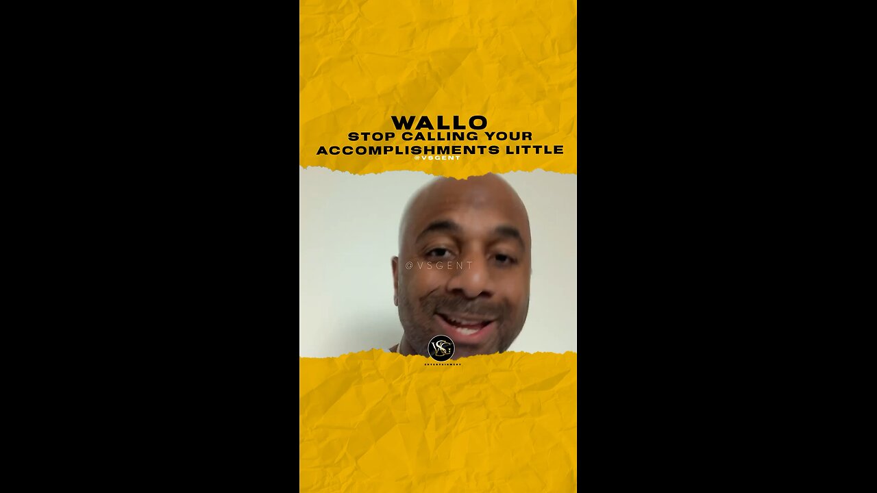 #wallo267 Stop calling your accomplishments little