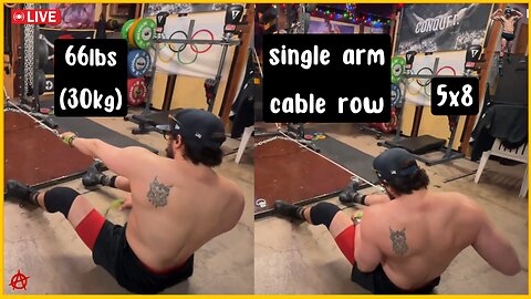 5x8 w/ 66lbs (30kg) Single Arm Cable Row