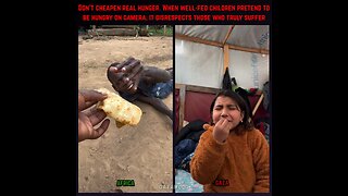 REAL Famine + Hunger vs the Well Fed children in Gaza - Who are you donating to and protesting for?