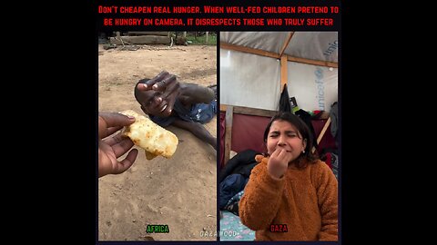 REAL Famine + Hunger vs the Well Fed children in Gaza - Who are you donating to and protesting for?