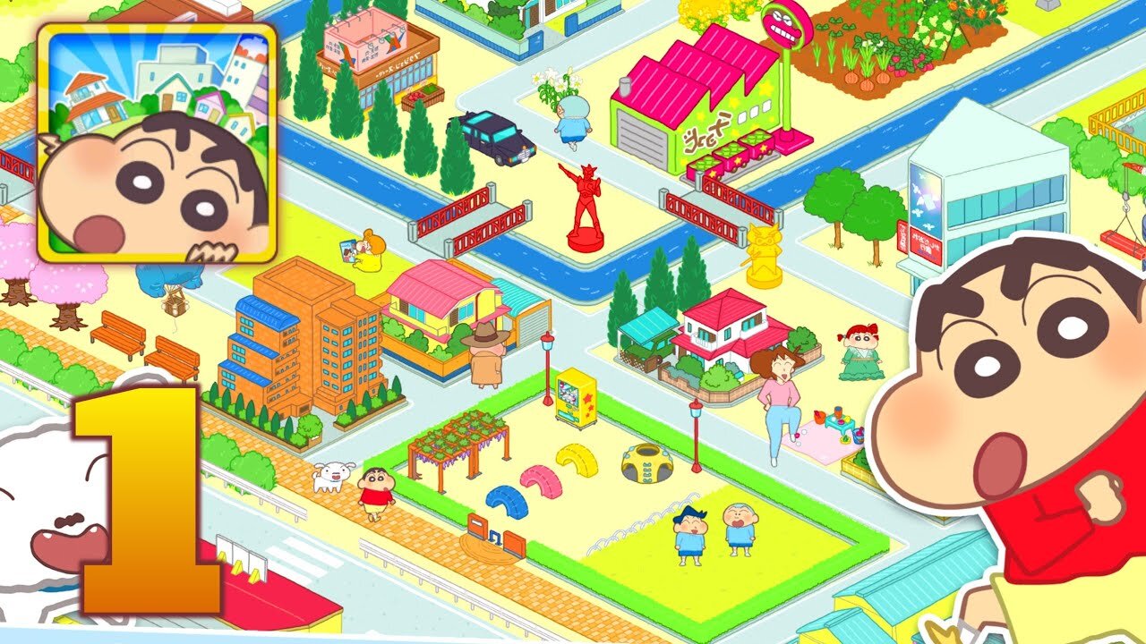 Crayon Shin-chan : Kasukabe City Great Development Gameplay Walkthrough | Part 1 (Android, iOS)