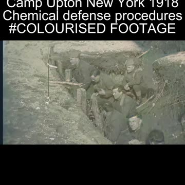 US Army Trench Gas Drill Practice 1918