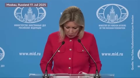 Maria Sacharowa, Sprecherin russisches Außenministerium Moskau, Russland 17. Juli 2025 Gegenpol