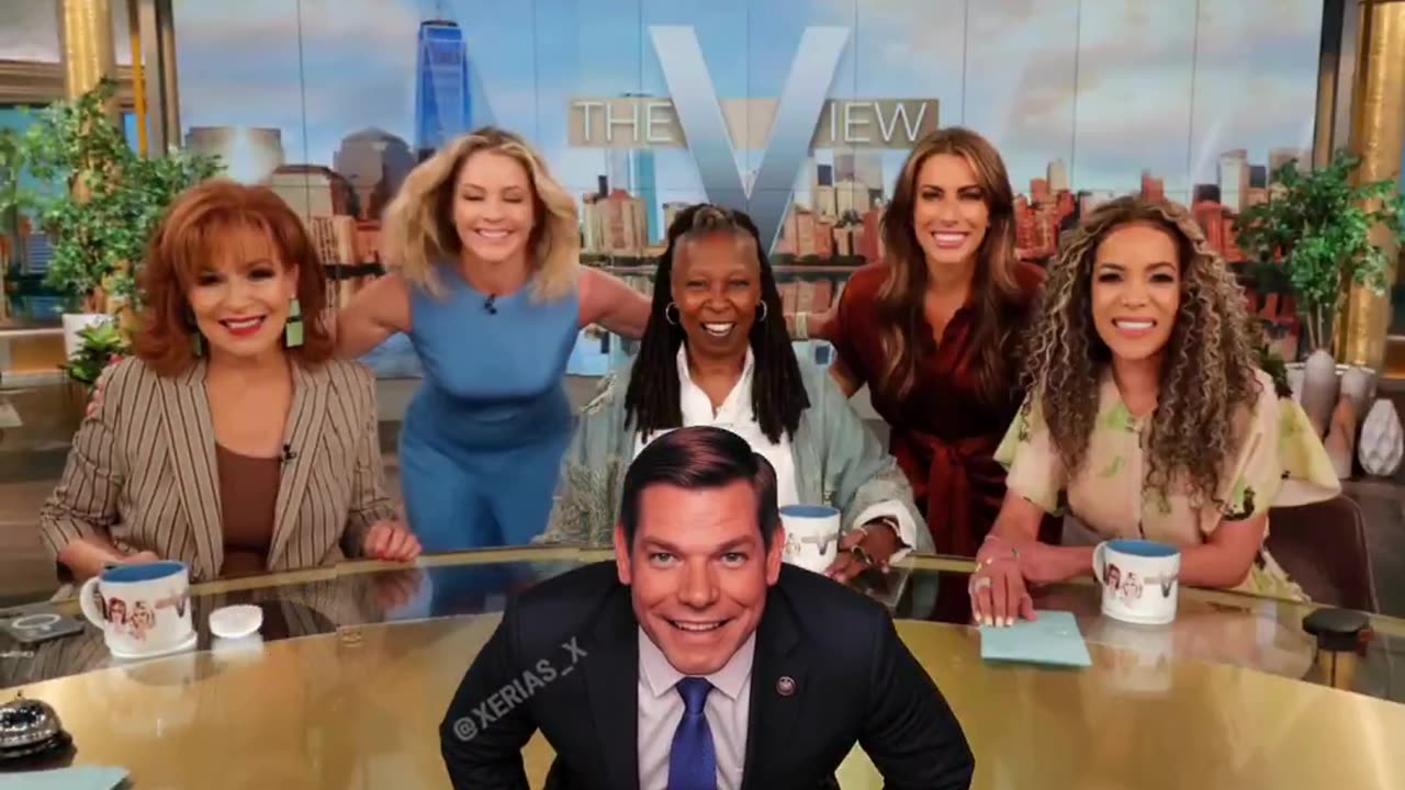 "The View" with special guest Eric Swalwell on the last show before hiatus 💨🔊