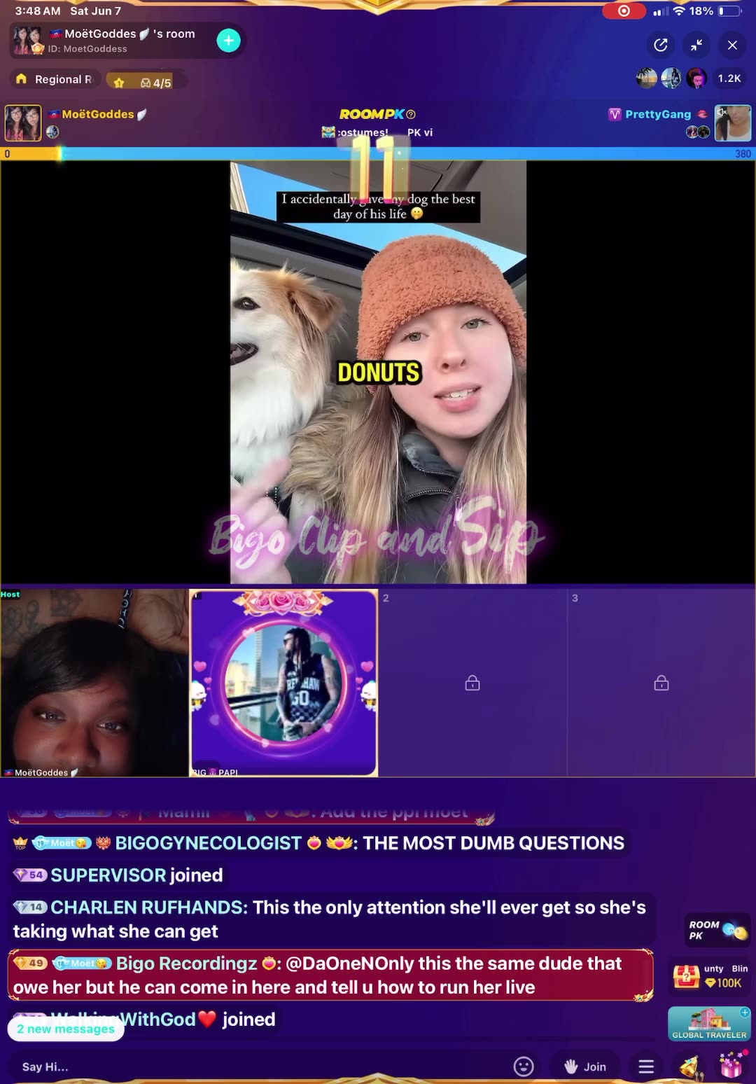 Moet starts a panel n Papi joins n takes over kicking ppl 6/7/25 #bigoclipandsip