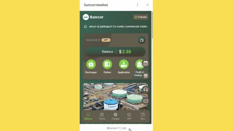 new mining mini app telegram bot suncor
