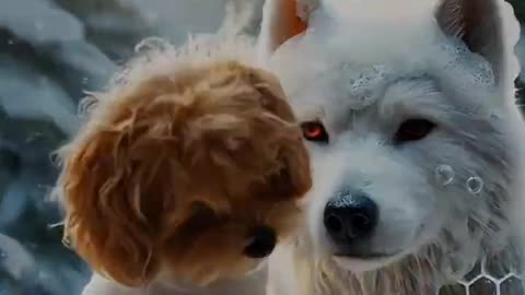 Tiny Dog Saves Giant Wolf From Freezing To Death