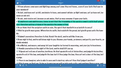 Being a friend of the world and enemy of God