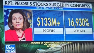 Nancy Pelosi saw a return of nearly 17,000% on her stock investments with a profit of $133 million,