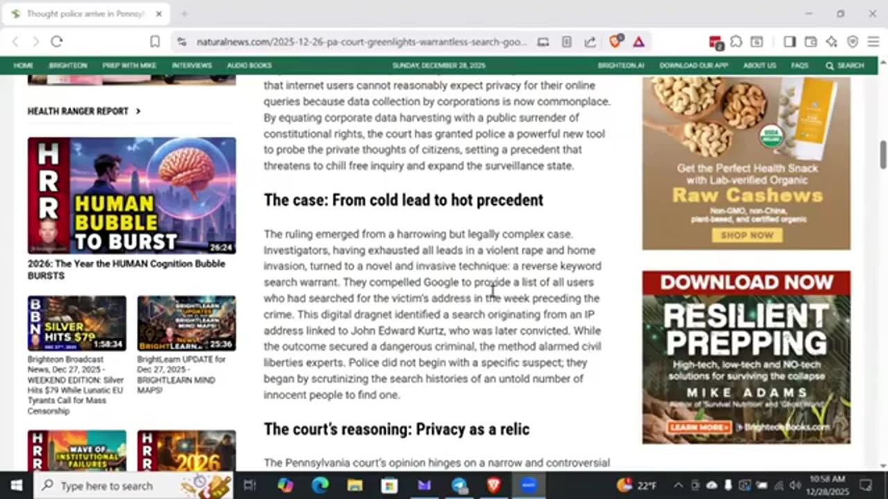 No Warrant Needed for Your Thoughts