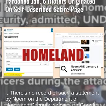 Fact Check: Fictional Story Kristi Noem 'Admitted' ICE Hired Pardoned Jan. 6 Rioters Was Satire