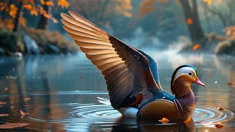 This bird is swimming in the water duck #ai vet doctor