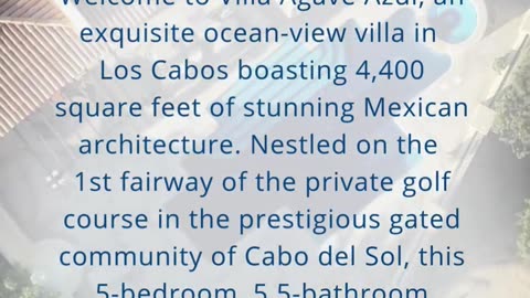 Agave Azul – Ocean & Golf View Villa