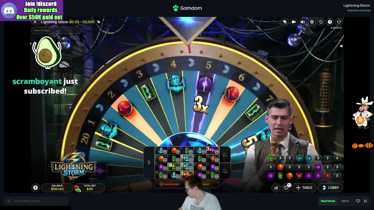 Lightning Storm Casino Game MADNESS! Bonus Round=GIFTED SUB
