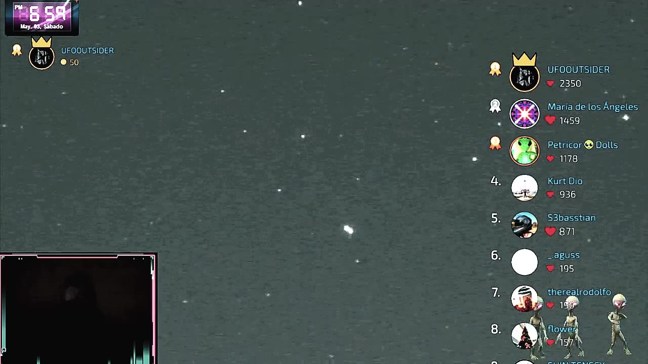 Captura a 2 objetos no Identificados OVNIS en directo TIO OVNI este 03 Mayo 2025