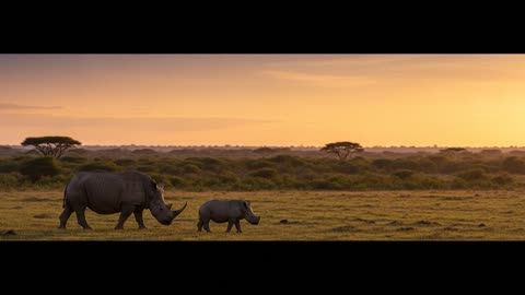 Gorilla Rescues Rhino Calf Amazing Animal Empathy
