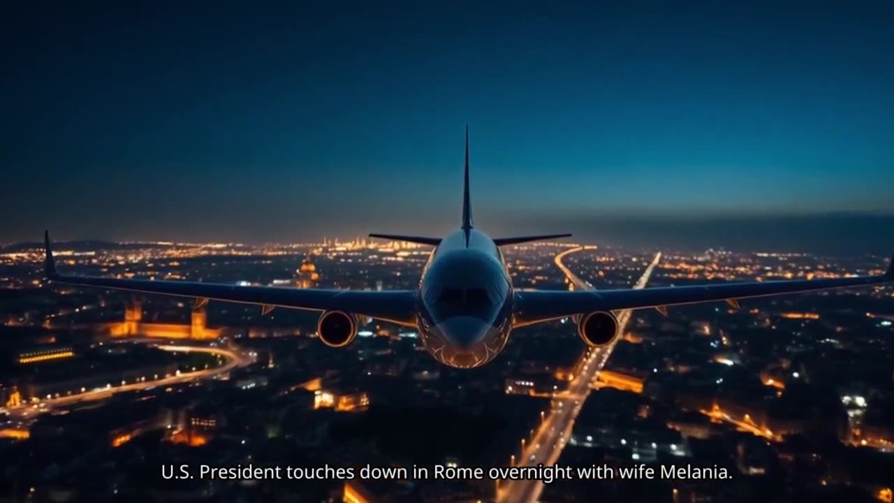 Trump and Melania land in Italy for the Pope's funeral