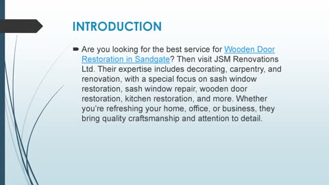 Best Wooden Door Restoration in Sandgate