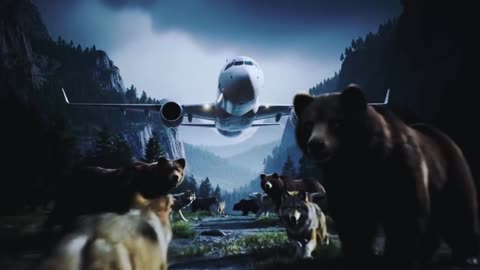 "Crash in the Wild: Nature Witnesses a Mid-Air Disaster"