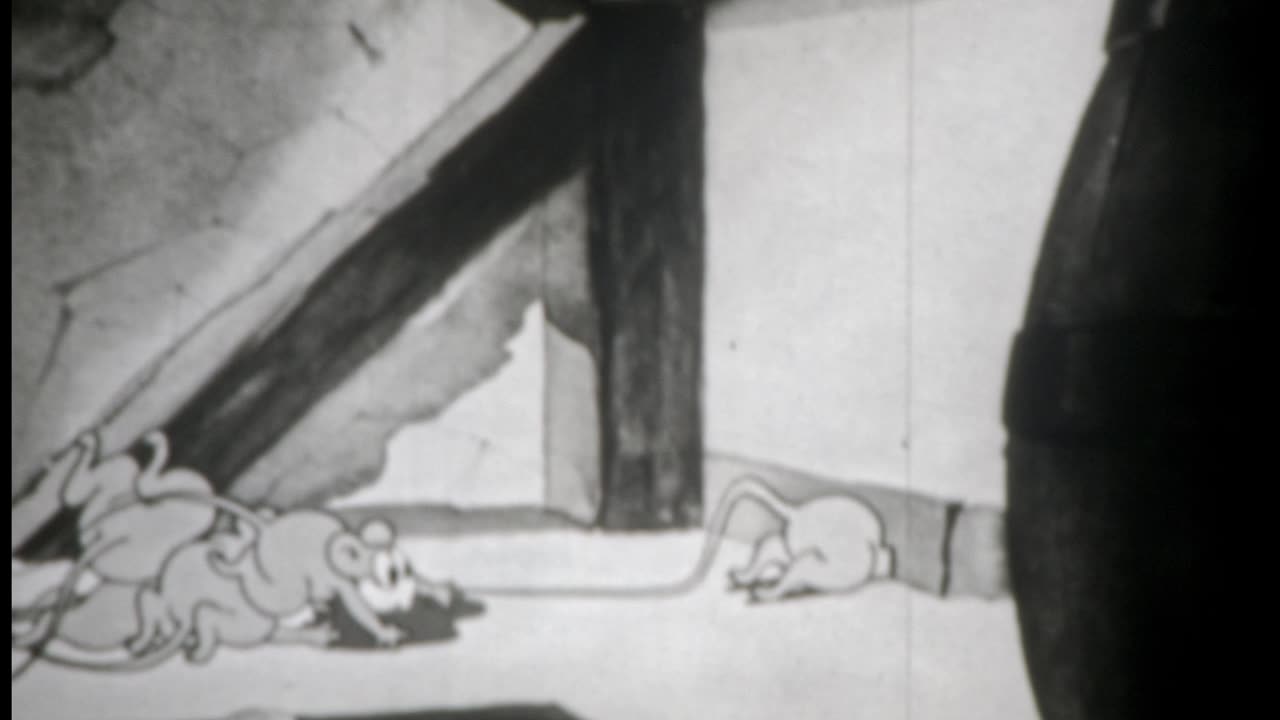 Belling a Cat - Vintage Cartoon