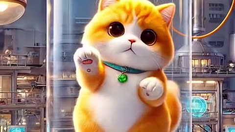 Sad AI cat animation 😱🐱 Tiny Kitten Keeps Growing
