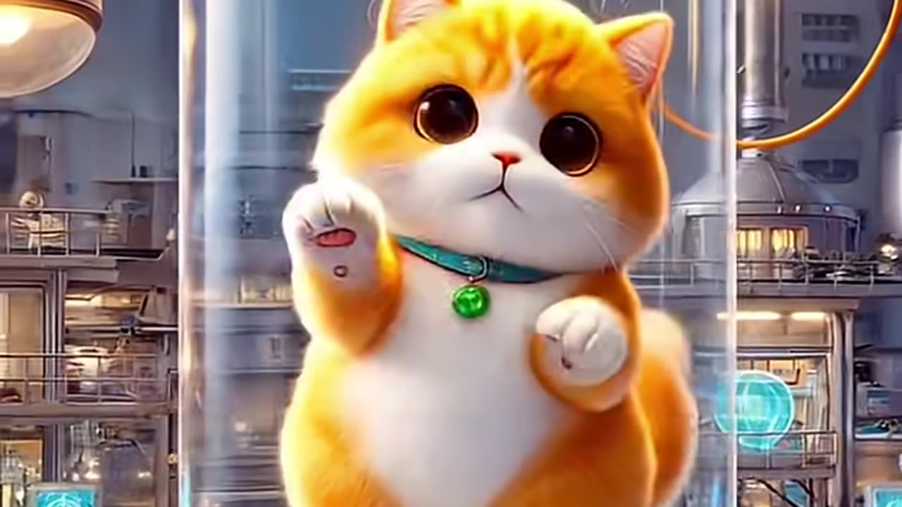Sad AI cat animation 😱🐱 Tiny Kitten Keeps Growing