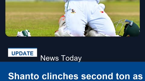 Shanto clinches second ton as Bangladesh set Sri Lanka 296 run target