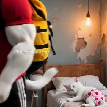 What This Dad Did to Help His Kitten Win the Race! #shorts #kitten #viralshorts