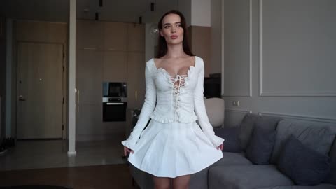 [4K] TRY ON HAUL |Try On Haul With Vika | See-Through | New White T-Shirt | No bra Transparent