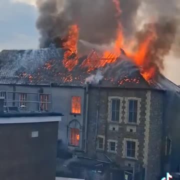 Devastating scenes as yet another European church is set on fire.