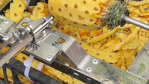 Pineapple Cutting Skills by Machine